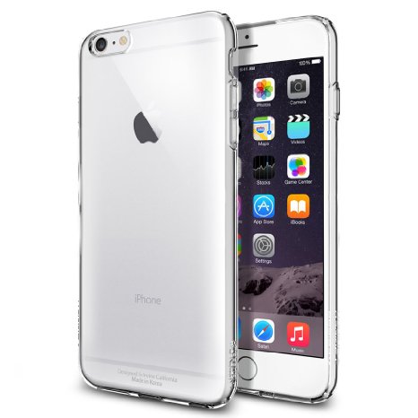 iPhone 6 Plus Case, Spigen® [Liquid Armor] SOFT-FLEX [Crystal Clear] Premium Clear Flexible Soft TPU Case for iPhone 6 Plus (2014) - Crystal Clear (SGP10886)