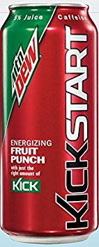 Mountain Dew Kickstart - Fruit Punch 16 Ounce Cans (Pack of 15)