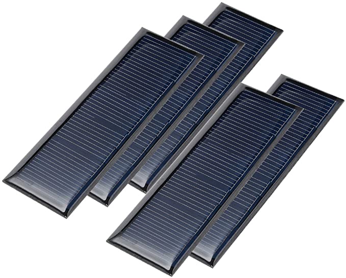 uxcell 5Pcs 5.5V 60mA Poly Mini Solar Cell Panel Module DIY for Light Toys Charger 90mm x 30mm