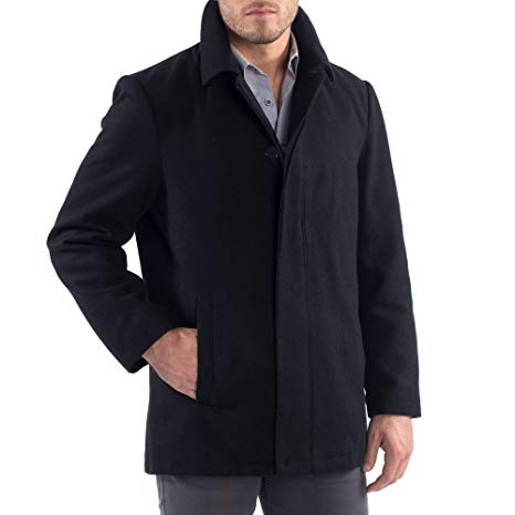 alpine swiss Vance Mens Wool Blend Button Up Coat