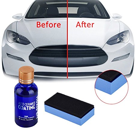 30ML High Gloss Ceramic Car Coating Kit, Anti-Scratch Exterior Care Paint Sealant 9H Hardness (1)