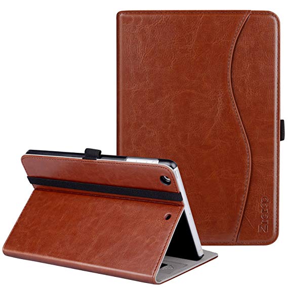 Ztotop Case for iPad Mini 3/ Mini 2/ Mini 1,Premium PU Leather Business Folding Stand Folio Cover for iPad Mini 1st/2nd/3rd Generation 7.9 Inch Tablet with Auto Wake/Sleep,Card Slot and Multiple Viewing Angles,Brown