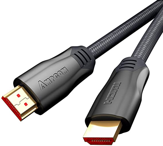 AMPCOM 4K High Speed HDMI Cable, Zinc-Alloy Shell - 3D 60Hz HDR ARC Ethernet 3ft Gray