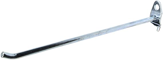 Triton Products 71813 DuraHook 8-Inch Single Rod 30 Degree Bend 1/4-Inch DiameterZinc Plated Steel Pegboard Hook for DuraBoard or 1/8 Inch and 1/4 Inch Pegboard, 5-Pack