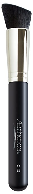 Aesthetica Angled Kabuki Contour and Foundation Makeup Brush - Vegan and Cruelty Free