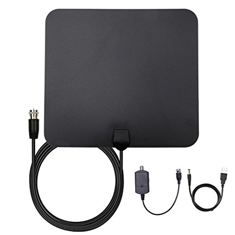 TV Antenna 50 Miles Amplifier Digital HDTV Antenna with Long Range TV Indoor Antenna High Reception Clear TV - 16ft Coaxial Cable Best Indoor Antenna