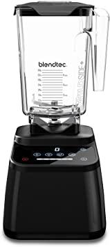 Blendtec 625 Blender with WildSide  Jar (90 oz) Commercial-Grade Power, 4 Pre-Programmed Cycles, 6-Speeds, Sleek and Slim, 3 Qt, Black