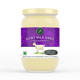 PH Goat Ghee 250 ML(227g) Organic | From Grass Fed Goat A2 Milk | Traditional | Bilona Method Made