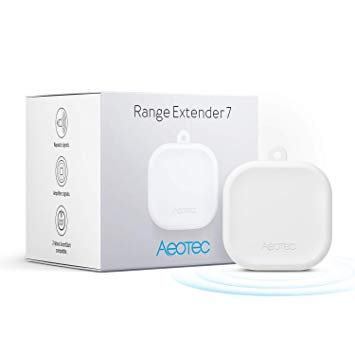 Aeotec Range Extender 7, Z-Wave Plus Repeater, Gen7, 700 Series, V2, with SmartStart and S2, Compatibl with SmartThings, Alexa, White