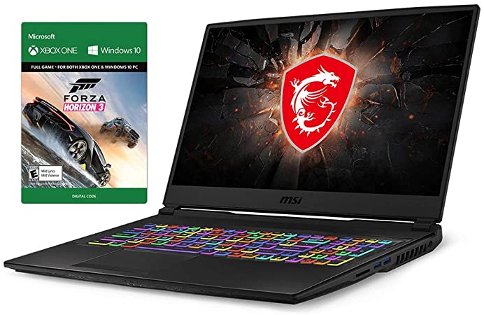 MSI GL63 Gaming Laptop VR Ready, Intel i7-9750H, GTX 1660 Ti, 15.6" FHD IPS-Level, 32GB RAM, 2TB NVMe SSD 2TB SSHD, 6-Core up to 4.50 GHz, RGB, HDMI/mDP, Killer LAN, Forza Horizon 3