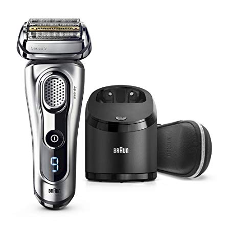 Braun Series 9 Men's Electric Foil Shaver with Wet & Dry Integrated Precision Trimmer & Rechargeable and Cordless Razor with Clean&Charge Station, 9291cc
