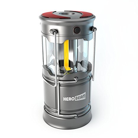 HeroBeam V3 LED Lantern - The Ultimate Collapsible Tough Lamp for Camping, Fishing, Car, Shop and Emergencies - Magnetic Lantern, Flashlight and Beacon in One!