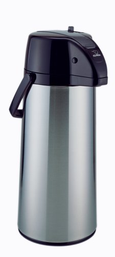 Zojirushi AASB-22SBXA Premier Air Pot Beverage Dispenser, 2.2 Liters, Stainless, Made in Japan.