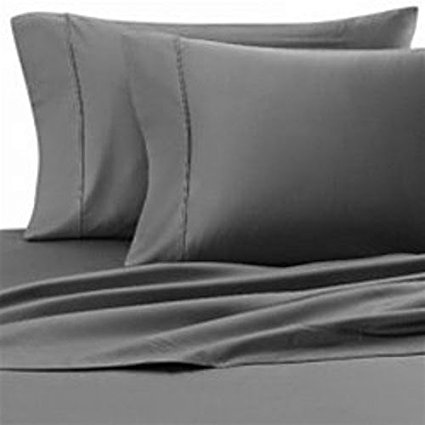400 Thread Count Super Soft Extra Deep Pocket Sheet Set Twin Extra Long Solid Elephant Gray Fit Up to 19" inches Deep Pocket Limited Period Offer