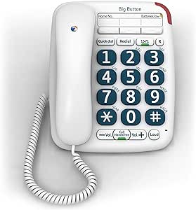 BT Big Button 200 Corded Telephone - White