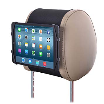 Tablet Car Mount TFY Universal Car Headrest Mount Silicon Holder for 7 – 10.5 Inch Tablets and iPads