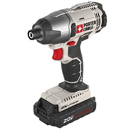 Porter-Cable PCC641LBR 20V MAX Cordless Lithium-Ion 1/4 in. Hex Impact Driver Kit (Certified Refurbished)