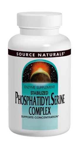 Source Naturals Phosphatidyl Serine Complex Stablilized Enzyme Supplement 500mg - 100% Pure - 30 Softgels