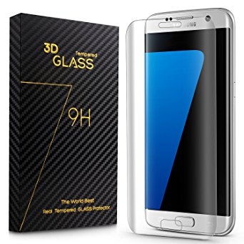 Sundix Samsung Galaxy S7 Edge Screen Protector, Premium 3D Tempered Glass Screen Cover with 9H Hardness Full Coverage Ultra HD Clear Anti-Bubble Shatterproof - Crystal Clear