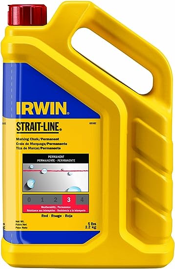 IRWIN STRAIT-LINE Marking Chalk, Standard, Red, 5 lbs (65102)