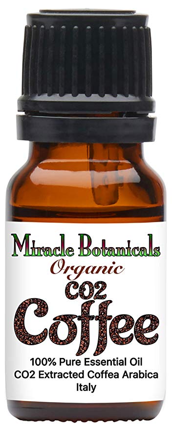 Miracle Botanicals Organic CO2 Extracted Coffee Essential Oil - 100% Pure Coffea Arabica - 10ml or 30ml Sizes - Therapeutic Grade 10ml