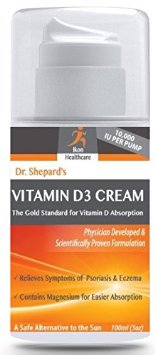 Dr Shepards Vitamin D3 Cream 9679 Cream Improves Psoriasis Skin Bone and Muscle Health 9679 Contains Clinically Proven D3 with Magnesium 9679 100 Made in USA Works Rapidly to Improve Skin Health 9679 DEEP PENETRATING CREAM Means You Absorb More D3 WITHOUT Taking LARGE Pills 9679 UNBEATABLE PREMIUM QUALITY 9679 Backed By 100 No Risk Guarantee From Dr Shepard