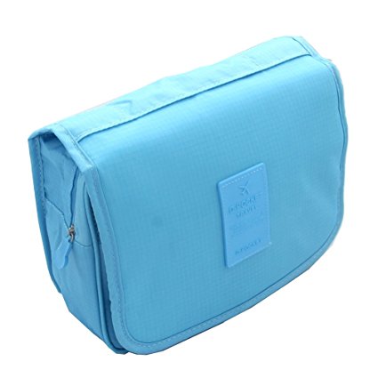 Itraveller Portable Hanging Toiletry Bag/ Portable Travel Organizer Cosmetic Bag for Women Makeup or Men Shaving Kit with Hanging Hook for vacation