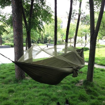 Camping Hammock with Mosquito Net,Double Persons Iqammocking Bed Tent Portable Cot for Relaxation,Traveling,Outside Leisure