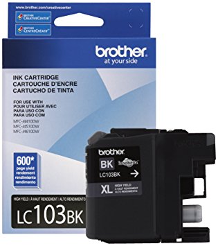 Brother Printer LC103BK High Yield Ink Cartridge, Black