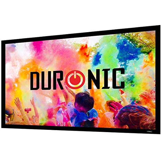 Duronic Projector Screen FFPS100/169 | 100-Inch Fixed Frame Projection Screen | Wall Mountable |  1 Gain | HD High Definition Image | 16:9 Ratio | Ideal for Home Theatre, Classroom, Office…