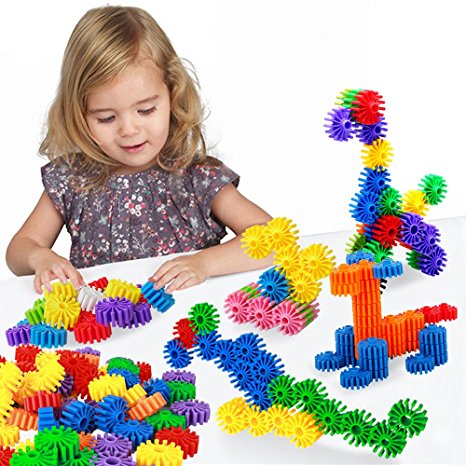 Building Blocks Puzzles Sets,FIOLOM Educational Learning Toys Interlocking Solid Gear Set Preschool Gifts for Boys Girls Kids Over 2 3 Year Old