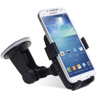 GreatShield Quick Grip (1 Touch Trigger) Windshield Dashboard Car Mount for iPhone 6/6s, Galaxy S7 Edge/S7, HTC 10, Moto G (2015), Nexus 5X and More