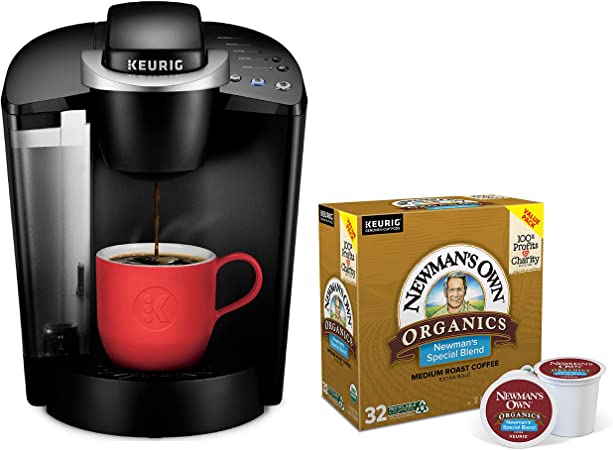 Keurig K-Classic Coffee Maker with Newman's Own Organics Newman's Special Blend, 32 Count