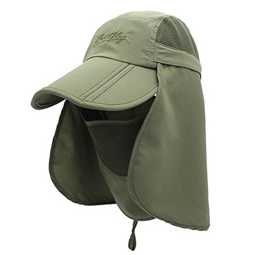 Surblue Quick-Drying Outdoor Cap UV Protection Sun Hats Fishing Hat Neck Face Flap Hat UPF50