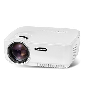 GP70(white),1080P Mobile Full HD Portable Mini LED Projector USB Ready with Double HDMI for 120inches Home Theater