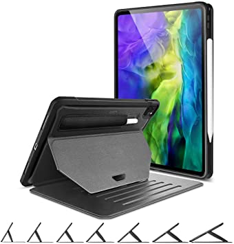 ESR Sentry Stand Case for iPad Pro 11" 2020 & 2018 [9 Convenient Stand Angles with Strong Magnet for Hanging] [Rugged Protective Cover with Pencil Holder] [Auto Sleep/Wake] – Black