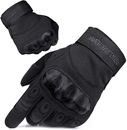 FREE SOLDIER Men's Full Finger Outdoor Sports Cycling Gloves Motorcycle Gloves Fingerless Glove for Hiking Climbing Cross Country Working Gloves