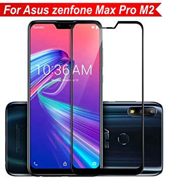 Knotyy Edge to Edge Curved Full Tempered Glass Screen Guard for Asus ZenFone Max Pro M2 (Black)