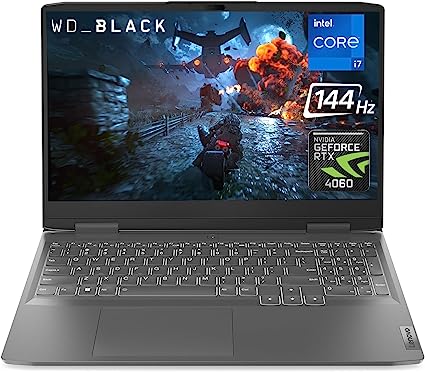 Lenovo LOQ Gaming Laptop, 16" WUXGA 144Hz Display, 13th Gen Intel Core i7-13700H, NVIDIA GeForce RTX 4060, 16GB DDR5 RAM, 1TB SSD, Webcam, HDMI, RJ45, Backlit KB, Wi-Fi 6, Windows 11 Home, Grey