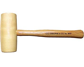 C.S. Osborne & Co. No. 89.5 3-1/2" Hickory Barrel Shaped Mallet / MADE IN USA ( MPN # 61018)