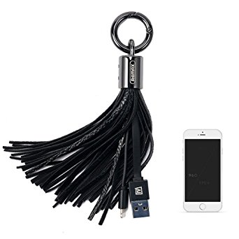 Birthday Gift Portable Charger Code Tassel KeyChain Cable Design Micro USB Leather Cute and Neat Belt Car Key Accessory hook