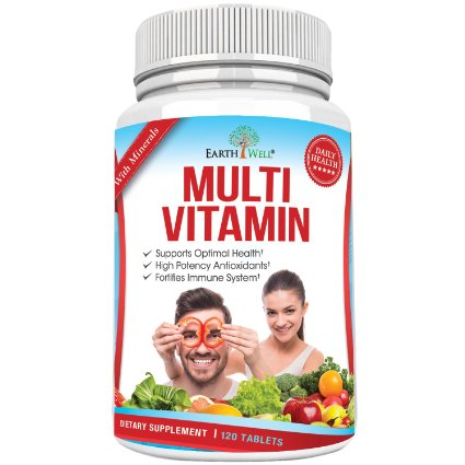 Earthwell Daily Multivitamin for Men and Women with Minerals 120 Count