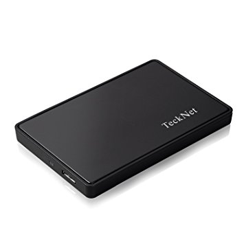 TeckNet 2.5 inch USB 3.0 Hard Drive Disk HDD External Enclosure / Case for 9.5mm 7mm 2.5" SATA HDD and SSD, Tool-free HDD Installation