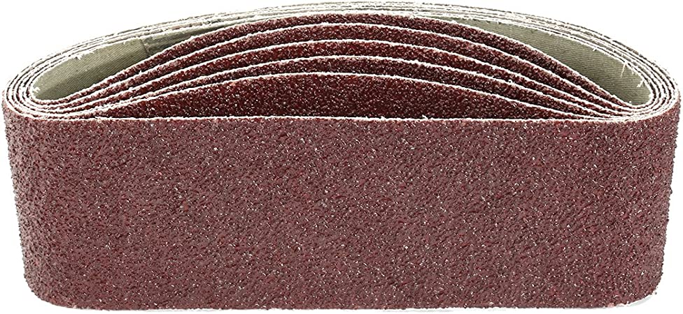 uxcell 3-Inch x 21-Inch Aluminum Oxide Sanding Belt 36 Grits Sandpaper Lapped Joint for Belt Sander 6pcs