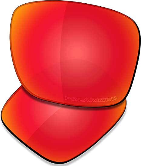 SAUCER Premium Replacement Lenses for Oakley Holbrook OO9102 Sunglasses High Definition - Fire Red Polarized