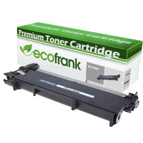 EcoFrank Compatible Brother TN660 TN630 Toner Cartridge Replacement for HL-L2300D HL-L2320D HL-L2340DW HL-L2360DW HL-L2380DW DCP-L2520DW DCP-L2540DW MFC-L2700DW MFC-L2740DW Printer