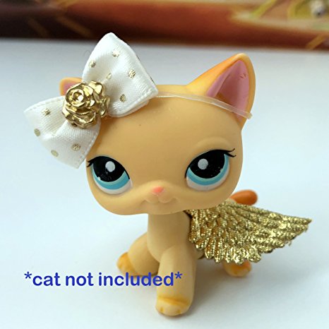 Littlest Pet Shop Accessories LPS Lot Bow and Fairy Wings CAT NOT INCLUDED