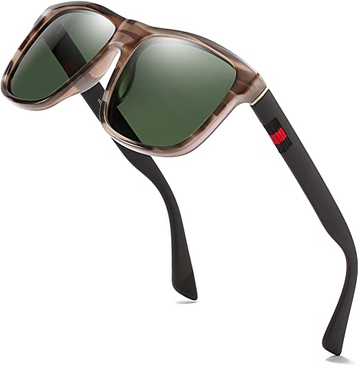 PARANOID Vintage Square Frame Polarized Sunglasses for Men Driving Sports UV400 Protection Sun Glasses