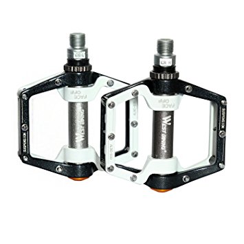 West Biking 1 Pair 9/16" Bike Pedals BMX MTB Parts Aluminum Mountain Bicycle Cycling Pedals