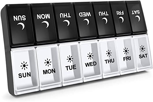 SevenYing Pill Organizer 2 Times a Day, Large Weekly Pill Box, AM PM Pill Case, Pill Container 7 Day, Vitamin Organizer Case Twice a Day